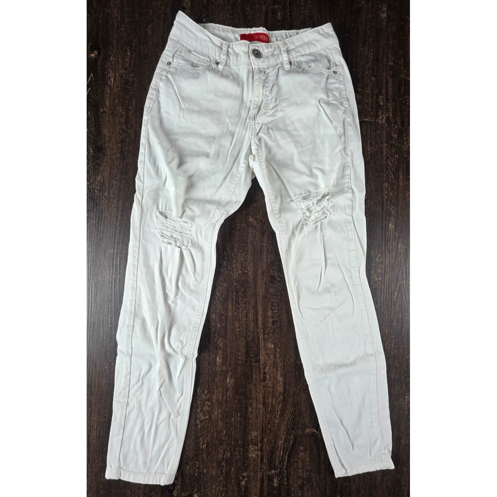 Guess Women's White High Waist Skinny‎ Tahiana Fit Jeans Size 26